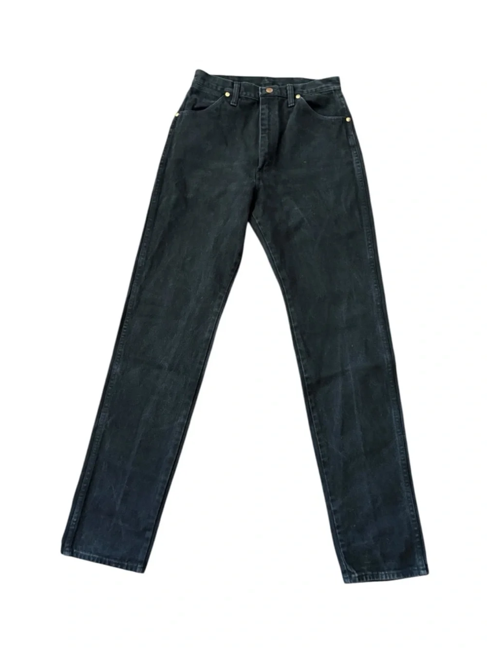 Vintage Wrangler Cowboy Cut Black Straight Jeans High Waist - Picture 1 of 5